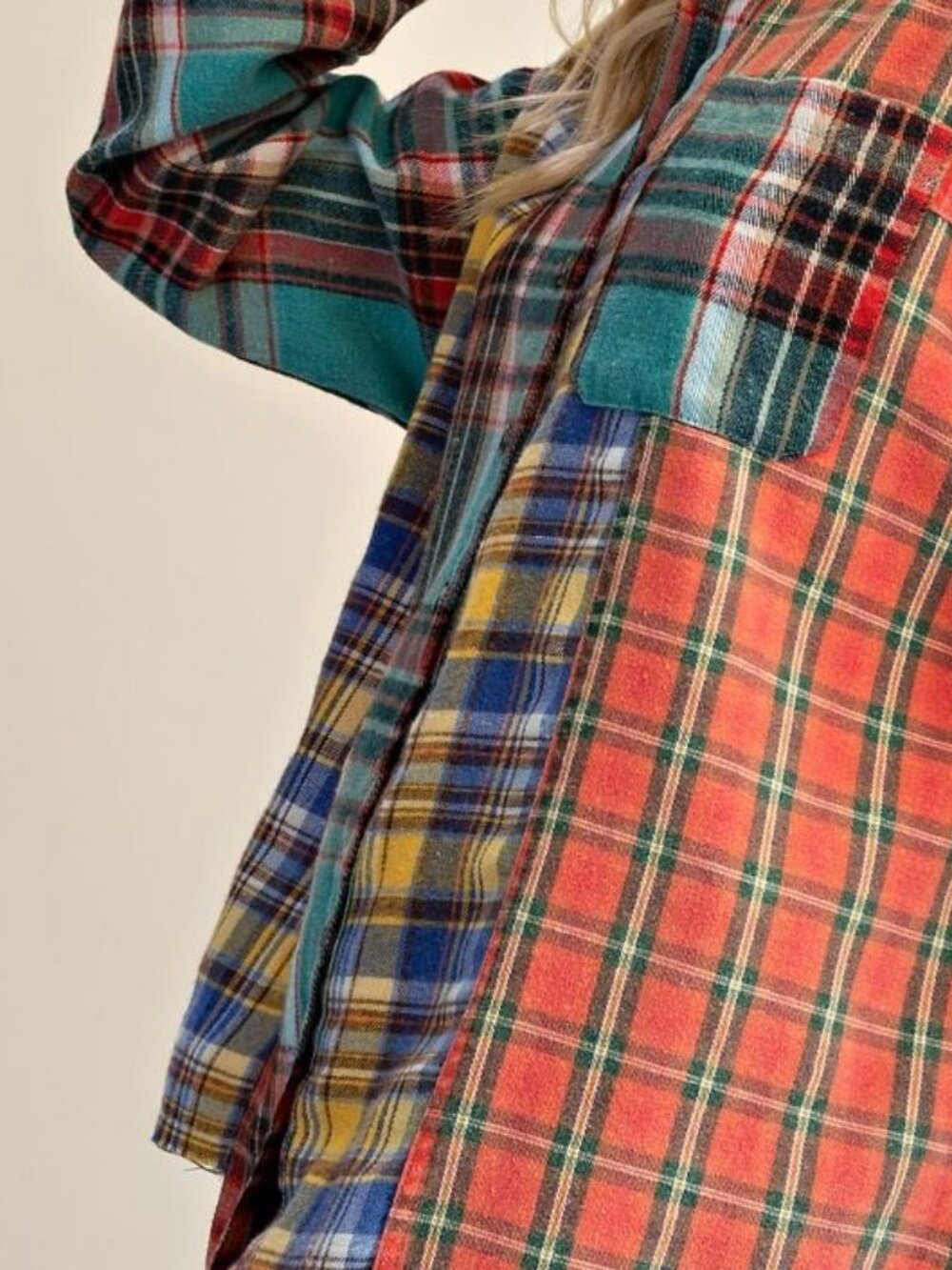NWT Super Soft Easel Mixed Button Down Shirt - Picture 5 of 16